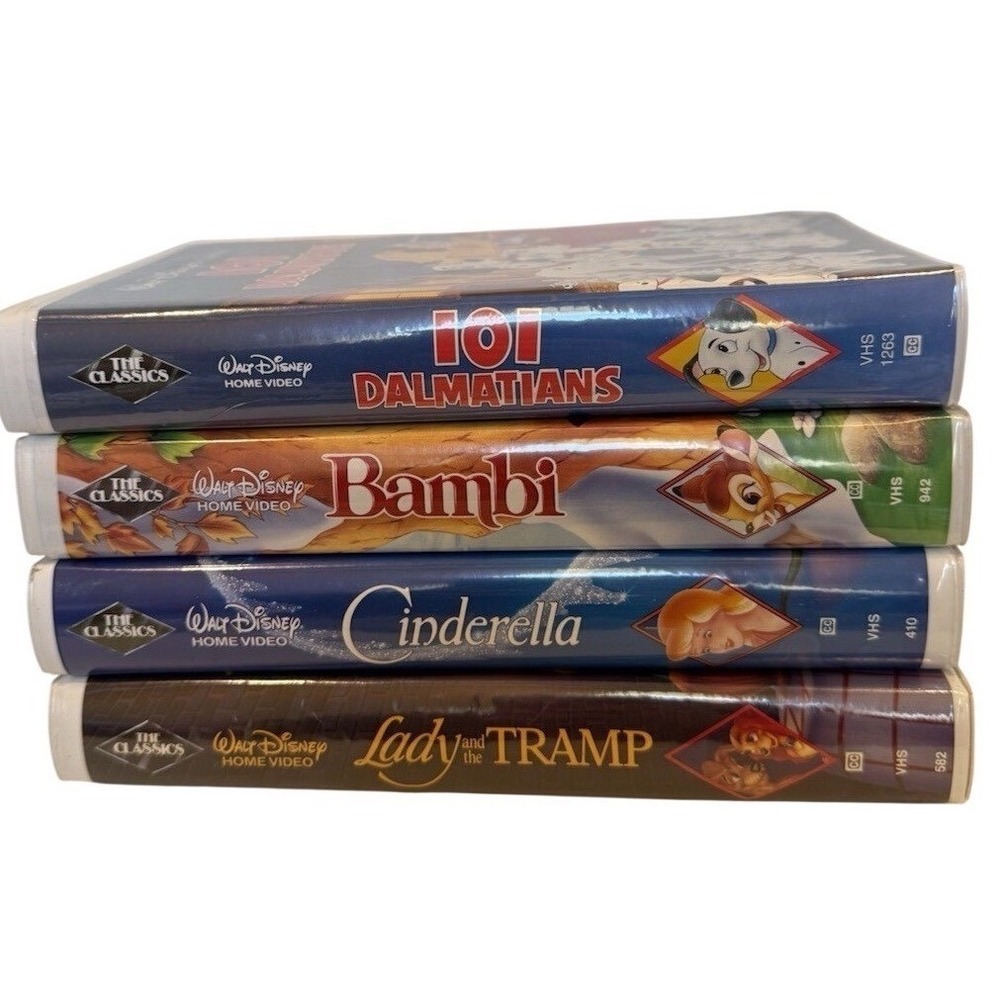 Disney VHS Black Diamond Classics Kids Lot of 4 Collectibles Assorted